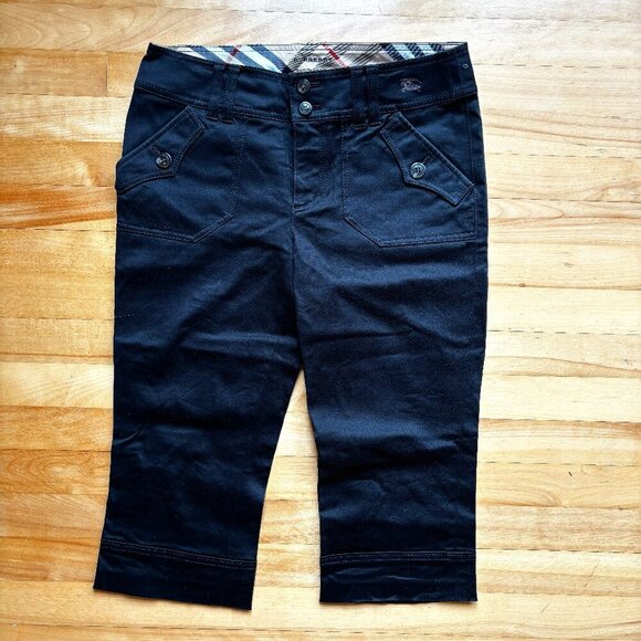 Burberry Blue Label Women's Black Capri Pants Size 38 - Picture 1 of 12